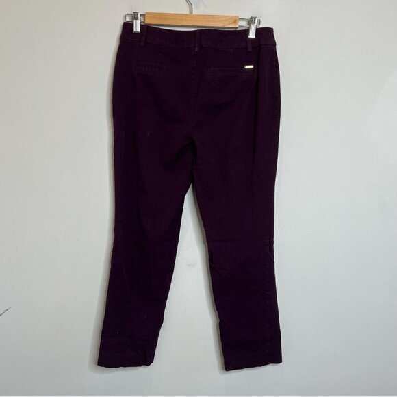 Charter Club Womens Size 6 Purple Plum Cropped Pant Stretch Mid Rise Office Wear - Picture 2 of 10